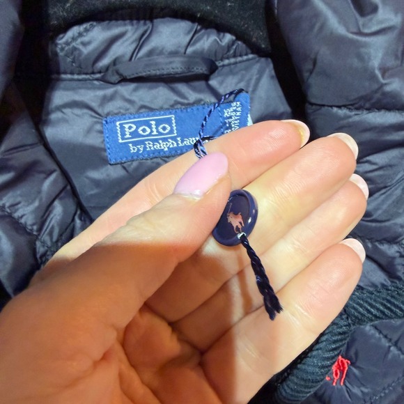 Polo Ralph Lauren Quilted Vest Women XXS Navy Blue Snap Front Preppy Equestrian - Picture 4 of 11